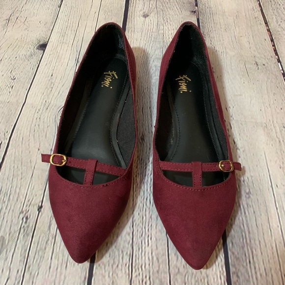 FIONI Clothing Shoes - Fioni | Plum Suede Flats Size 6.5
